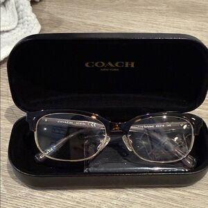 Coach Brown  and Gold Frame Glasses
